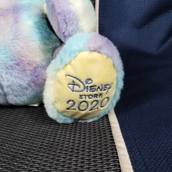 Disney Store 2020 Stitch Easter Bunny Plush Tie Dye Blue 12" - Picture 15 of 16